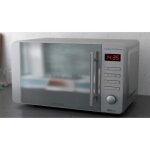 Micro - ondes de 20l avec minuterie en acier inoxydable 1150w gris