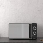 Micro ondes de 20l miroir avec minuterie 700w noir