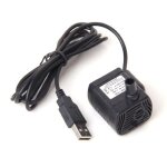 Micro pompe submersible usb - 1020 v - 9v 3w, pour aquarium, fontaine, etang, jardin, 3. 5