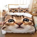 Microfibre housse de couette x ado fille doux confortable x cm parure lit chat animaux housse de couette ...