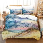 Microfibre housse de couette x ado fille doux confortable x cm parure lit personne fille bord de mer ...