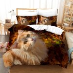 Microfibre housse de couette x doux confortable x cm parure de lit enfant chat animaux housse de couette ...