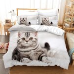 Microfibre housse couette x enfant doux confortable x cm parure de lit chat animaux housse de couette ...