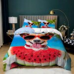 Microfibre parure lit x doux confortable x cm parures de lit chien animaux housse de couette enfant + ...