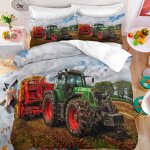 Microfibre parure de lit x doux confortable x cm parure de lit pas cher tracteur housses de couette + ...