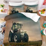 Microfibre parure de lit x personnes doux confortable x cm parure de lit enfant tracteur housse de couette ...