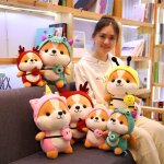 Mignon 25 cm shiba inu chien en peluche animal en peluche corgi th coussin cadeau pour enfants de nol ...