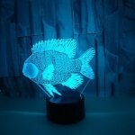 Mignon or poissons 3d led usb d�coratif enfants chambre led nuit lumi�re cadeaux 7 couleurs lampe d'�clairage ...