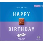 Milka happy birthday pralines au chocolat au lait et cr�me 110g
