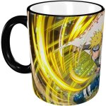 Minato namikaze na - ru - t - o popular anime unisex ceramic mug travel mug with curved handle safe black ...