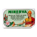 Minerva maquereau aux l�gumes en huile d'olive piquante 120g - poisson en conserve savoureux, riche en ...