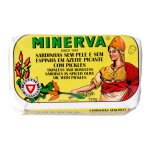 Minerva sardines avec l�gumes en huile d'olive piquante, conserve 120g, poisson riche en om�ga - 3, saveur ...