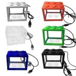 Mini aquarium s24 21 usb avec lampe led, eclairage pour la maison et le bureau, décoration de table a ... Mini aquarium s24 21 usb avec lampe led, eclairage pour la maison et le bureau, décoration de table a ...