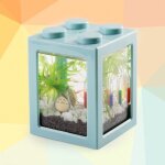 Mini blocs de construction empilables multicolores, aquarium cr�atif ecologique poisson araign�e r�servoir ...