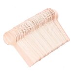 Mini cuill�re a glace en bois r�utilisable, 100 pi�ces, cuill�re a dessert occidentale en bois, vaisselle ...