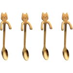 Mini cuillre a caf pour chat 4pcs pour chat amant dessert / boisson / mlange / milkshake / cuillre ...