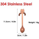 Mini cuillre a caf pour chat 4pcs pour chat amant dessert / boisson / mlange / milkshake / cuillre ...