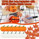 Mini et fausses citrouilles artificielles, accessoires de décoration pour la récolte d'automne, 12 pièces, ... Mini et fausses citrouilles artificielles, accessoires de décoration pour la récolte d'automne, 12 pièces, ...