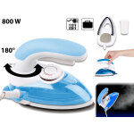 Mini fer � vapeur 800 w 2 - en - 1 ¿ blanc / bleu