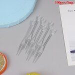 Mini fourchettes a fruits jetables en plastique, 100 pièces / sac, pour fête, bâtonnets de barbecue, ... Mini fourchettes a fruits jetables en plastique, 100 pièces / sac, pour fête, bâtonnets de barbecue, ...