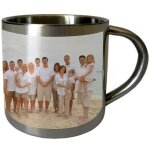 Mini mug en inox avec photo personnalisee