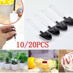 Mini pelle jetable en plastique, 10 pi�ces, cuill�re a g�teau cr�me glac�e en pot pour enfants, cuill�res ...