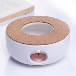 Mini porte - th�i�re en c�ramique portable, base isolante, chauffe - eau, caf�, bougeoir, accessoires ...
