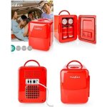 Mini rfrigrateur portable 4 l ac 100 - 240 v / 12 v rouge design