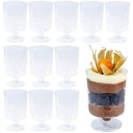 Mini tasses a dessert, tasses a dessert rondes en plastique jetables bol de service réutilisable pour ... Mini tasses a dessert, tasses a dessert rondes en plastique jetables bol de service réutilisable pour ...