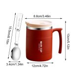 Mini tasse isol�e en acier inoxydable, avec cuill�re, anti - fuite, bouteille d'eau chaude et froide ...