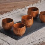 Mini tasse a th en bois naturel avec poigne en bois de jujube, tasses a bire standardises, lait, ...