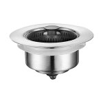 Mir de bouchon d'vier de cuisine en acier inoxydable, crpine d'vier, presse et joint, conception anti ...