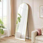 Miroir int�gral, 160 x 50 cm, miroir arqu� sur pied, cadre en alliage d'aluminium, verre tremp�, pour ...