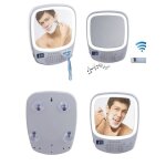 Miroir lumineux compatible bluetooth antibuée affichage digital radio fm Miroir lumineux compatible bluetooth antibuée affichage digital radio fm