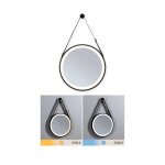 Miroir lumineux led miro ip44 tunable white 200lm 230v 7, 5w miroir#noir mat