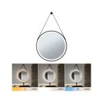 Miroir lumineux led mirra ip44 white switch 750lm 230v 11, 5w gradable noir, miroir