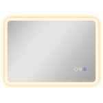 Miroir lumineux led salle de bain 50 x 70 cm bluetooth interrupteur tactile lumi�re r�glable 3 couleurs ...