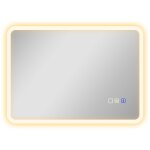 Miroir lumineux led salle de bain 50 x 70 cm bluetooth interrupteur tactile lumi�re r�glable 3 couleurs ...
