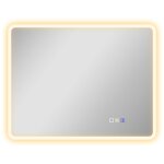 Miroir lumineux led salle de bain 90 x 70 cm bluetooth interrupteur tactile lumi�re r�glable 3 couleurs ...