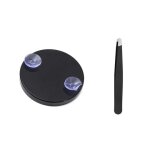 Miroir de maquillage grossissant noir avec pince � �piler - grossissement 60x pour des applications beaut� ...