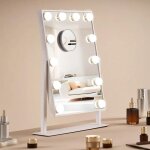 Miroir de maquillage hollywood lumineux - vevor - 41x30 cm - 3 modes eclairage de couleur - avec lumière ... Miroir de maquillage hollywood lumineux - vevor - 41x30 cm - 3 modes eclairage de couleur - avec lumière ...