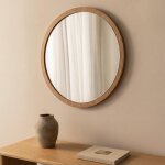 Miroir mca hwc - p55, miroir mural, miroir de dressing, miroir d'entr�e, bois massif, verre 40 cm, ch�ne ...