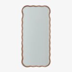 Miroir mural en bois de ch�ne aldreu bois fonc� 75 x 160 cm