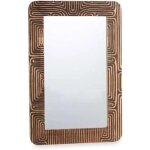 Miroir mural - gift decor - marron en bois de manguier - 90 x 60 cm - rectangulaire - contemporain