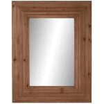 Miroir mural - home esprit - marron naturel - 104 x 9 x 135 cm - bois massif - rectangulaire