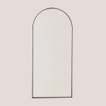 Miroir mural en m�tal belm noir 90 x 200 cm