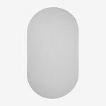 Miroir mural ovale 50x90 cm pour salle de bain avec rangement oricsa noir