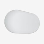Miroir mural ovale pour salle de bain avec lumi�re led et anti - bu�e riben xfe0e; 100 cm