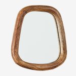 Miroir mural rectangulaire en bois de manguier (19x22 cm) gabael design bois de mangue