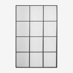 Miroir mural rectangulaire en m�tal (80x120 cm) niember noir